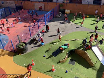Children playing in the playground